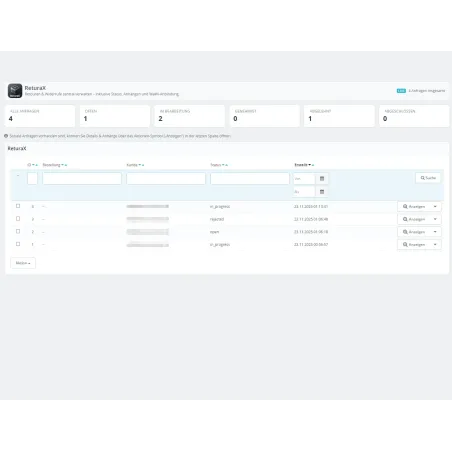 ReturaX – Retouren & Widerrufsmanager für PrestaShop