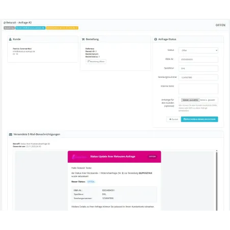 ReturaX – Retouren & Widerrufsmanager für PrestaShop