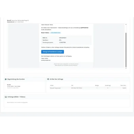 ReturaX – Retouren & Widerrufsmanager für PrestaShop