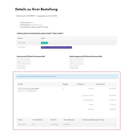ReturaX – Retouren & Widerrufsmanager für PrestaShop