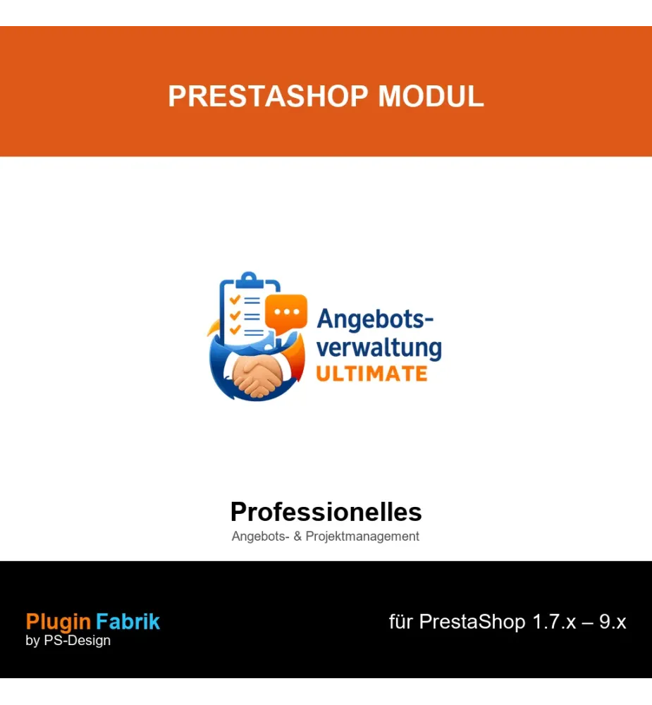 Angebotsverwaltung Ultimate for PrestaShop – Quotes, Customer Portal, Chat & Project Management