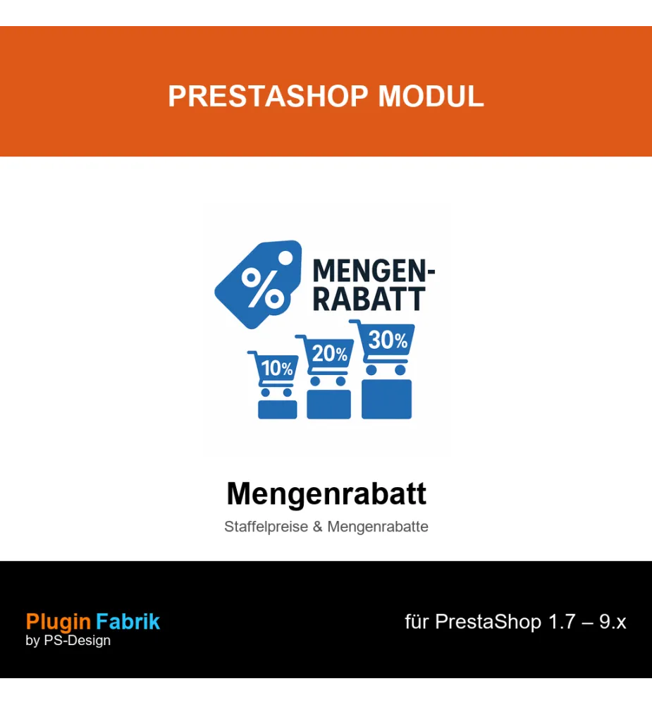 PluginFabrik – Mengenrabatt Pro | Dynamische Warenkorb-Rabattstaffeln für PrestaShop